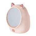 thumbnail image 2 of Caja de almacenamiento de maquillaje jinwen con Espejo de doble cara Estuche cosmético giratorio rosa, 2 of 8