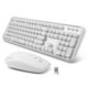 thumbnail image 1 of Combo de teclado y ratón inalámbricos FOPETT 104 teclas blanco, 1 of 7