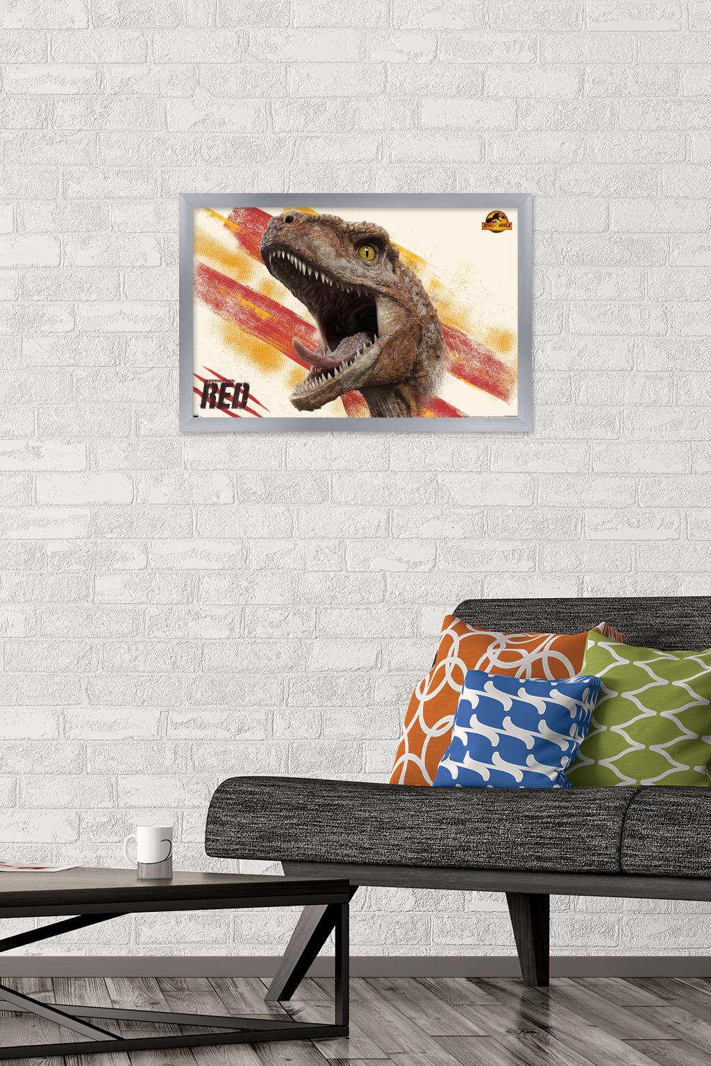 Jurassic World: Dominion - Red Wall Poster, 14.725" x 22.375" Framed