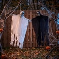 thumbnail image 6 of Gallickan Halloween Decoration Scene Setting Props, Spooky Hanging Ghost Pendant, Plastic, White, 1pc, 6 of 8
