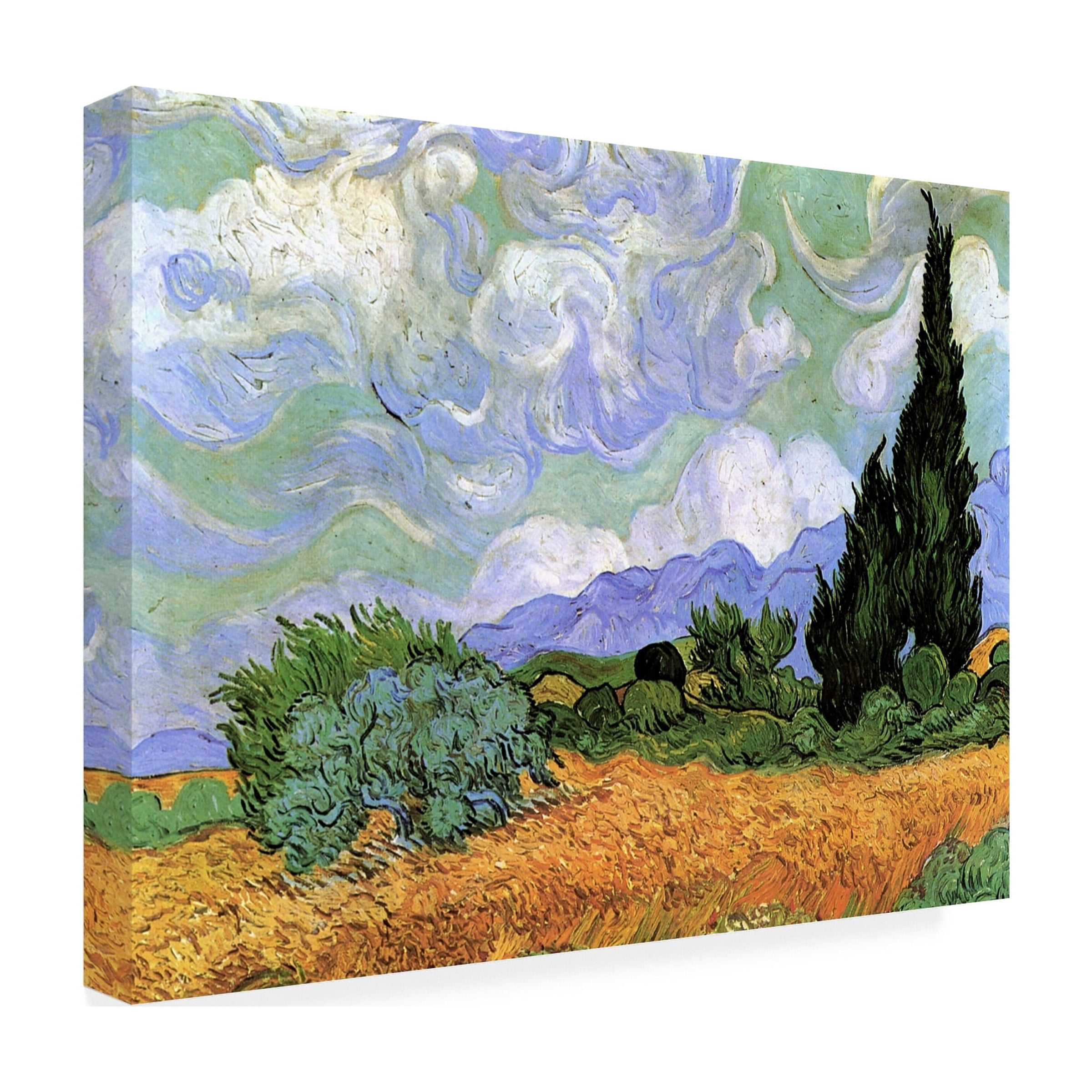 Vincent van Gogh 'Wheatfield with Cypresses' Canvas Art