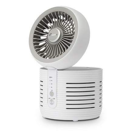 Crane 2-in-1 Air Purifier and Desk Fan, Fan and Air Purifier Combo, Ideal Office Desk Fan, Night Stand Fan, or Mini Fan For Dorm, Small Bedroom Fan, Small HEPA Air Purifier, Small Fan For Desk