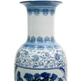 thumbnail image 3 of Oriental Furniture 36" Ladies Blue & White Porcelain Tung Chi Vase, 3 of 6