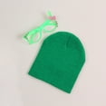 thumbnail image 2 of Cuoff hats Baby Beanie Hat Boy Girls Soft Hat Children Winter Warm Kids Knitted Cap Green One size Knitting Yarn, 2 of 2