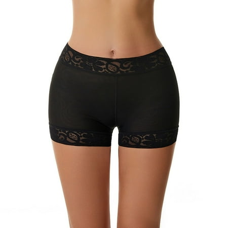 FUNUONY Seamless Shaping Boyshorts Panties for Women Slip Shorts Under Dress Shapewear Shorts Tummy Control Underwear Lace Classic Body Shaper Butt Lifter Panty Smoothing Booty Pants