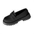 thumbnail image 2 of Viluyesy Womens Platform Loafers, Lug Sole Slip-On Floral Leather Casual & Dressy Business Outfit Shoes Black US9, 2 of 6