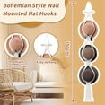 thumbnail image 3 of Macrame Hat Rack for Hanger Wall Display, Bohe Mia Hat Holder for Organizer StoragXL17899, 3 of 6