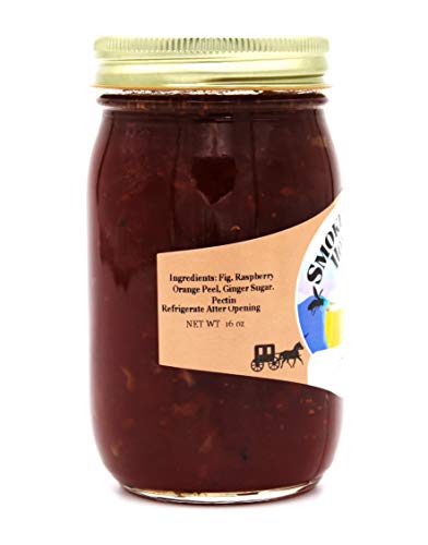 Smokey Mountain Honey House Frog Jam - Gourmet Fruit Jam Made With Fresh Figs, Raspberries, Orange Peel, And Ginger - Unique And Rare Fruit Spread - From The Farm To The Table - 16 Oz Jar