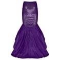 thumbnail image 5 of DPOIS  Women's Shiny Sequins Mermaid Tail Skirt Halloween Costume Purple XXL, 5 of 6