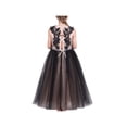 thumbnail image 1 of Robe Fille Noire en Dentelle Tulle à Sequins Robe de Princesse de Fête 7 Ans, 1 of 1
