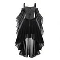 thumbnail image 5 of Vampire Dress Women, Dress Renaissance Retro Gothic Bell Sleeves Adults Halloween Dresses Outfit, 5 of 9