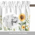 thumbnail image 6 of Sunflower Valance Curtain Spring Flower Leaf Window Valances Rod Pocket Short Curtains Window Treatments for Kitchen Bedroom Bathroom Laundry 56" x 16", 6 of 9