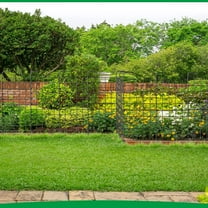 Set of 16 Decorative Garden Fence Outdoor 24" x 129"Coated Metal Anti-Rust Landscape Wrought Iron Wire Border Folding Fence Flower Bed Fence Partition Decorative Edge