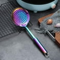 thumbnail image 2 of ReaNea Rainbow Kitchen Skimmer, Stainless Steel Colorful Cooking Strainer, Metal Slotted Spoons for Cooking, 2 of 8