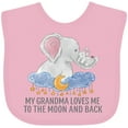 thumbnail image 3 of Inktastic My Grandma Loves Me to the Moon and Back Elephants in Clouds Boys or Girls Baby Bib, 3 of 4