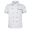 thumbnail image 2 of TISHITA Veste de Chef à Manches Courtes Veste de Cuisine Veste de Travail de Chef Veste de Cuisine, 2 of 8