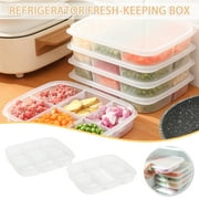 Food Storage Containers with Lids 6 Compartment Meal Prep Containers Divided Plates for Adults Snackle Box Container