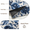 thumbnail image 6 of Round Rugs 5Ft, Navy Blue Botanical Peony Round Area Rug Washable Indoor Throw Carpet, Vintage Floral Blossom Soft Non Slip Circle Rug for Cabinet Bathroom Home Decor Aesthetic, 6 of 8