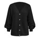 thumbnail image 5 of Suéter abrigo Gibobby cárdigan de ganchillo informal liso para Mujer negro S, 5 of 5