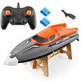 thumbnail image 1 of RC Boat  2.4G Remote Control Boat for Pools and Lakes Pond Garden  Blue  1 Battery, 1 of 5