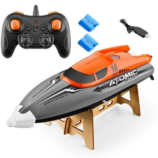 RC Boat 2.4G Remote Control Boat for Pools and Lakes Pond Garden Blue 1 Battery