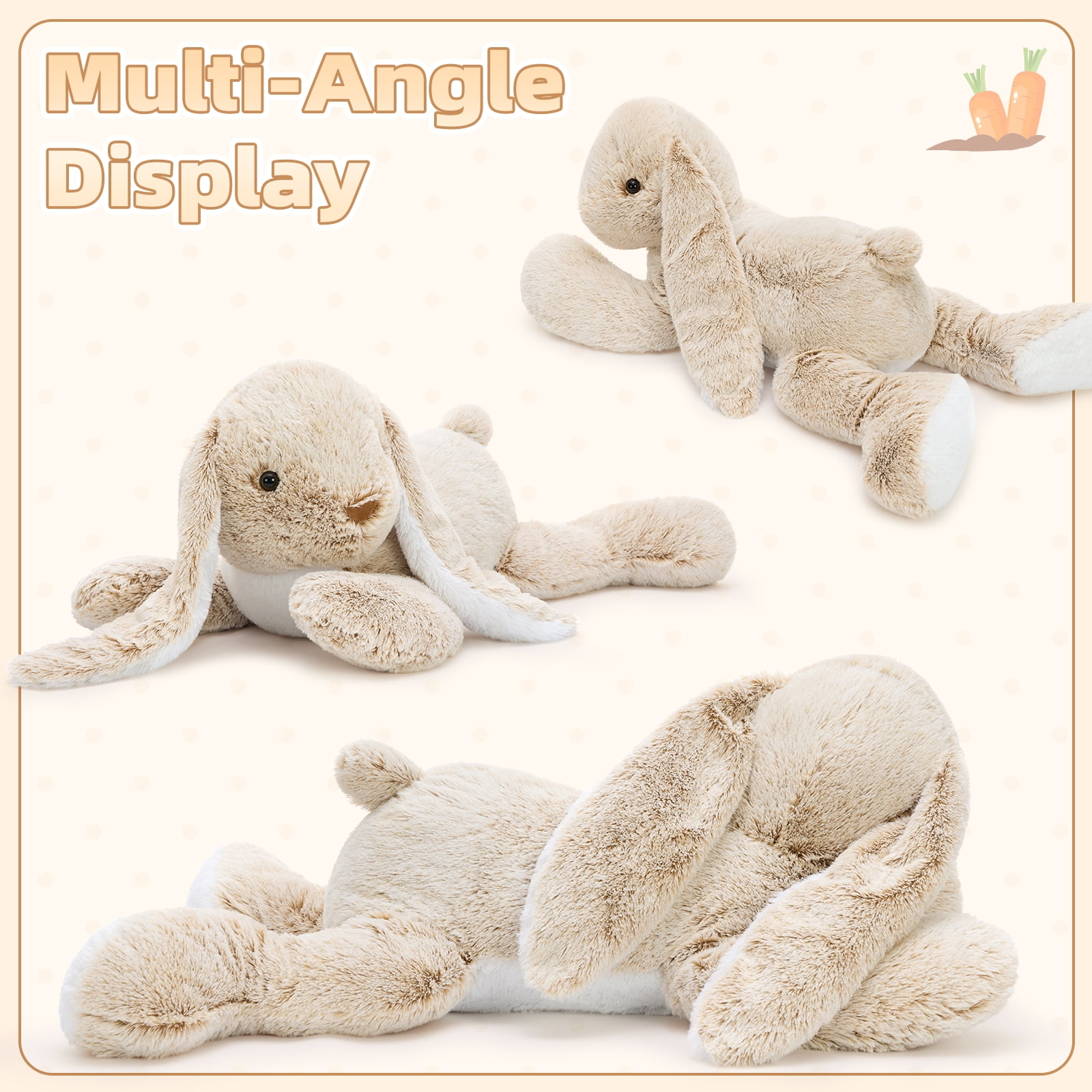 MaoGoLan 31.5" Giant Bunny Stuffed Animal Large Stuffed Bunny Plush Toy Stuffed Rabbit Plush Set Toys