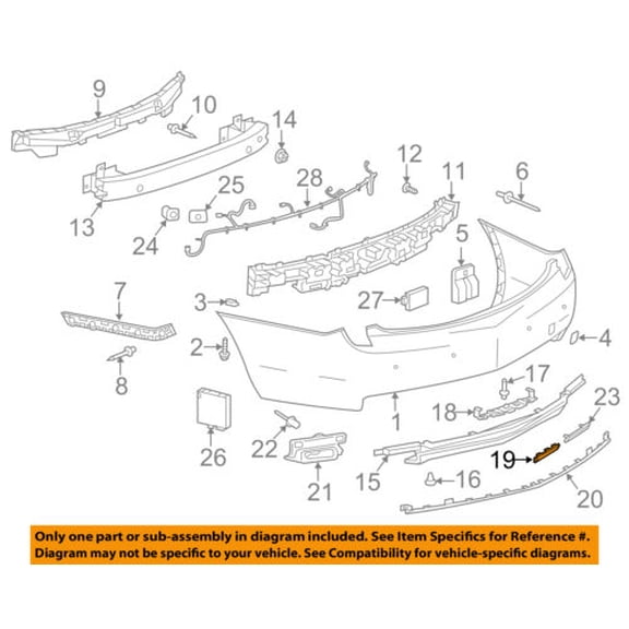 Cadillac GM OEM 13-17 XTS Rear Bumper-Lower Panel Filler Right 22751349