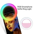 thumbnail image 2 of Mini Clip-on Smartphone Selfie Ring Light RGB LED Luz Belleza, 2 of 8