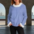 thumbnail image 2 of Khunlpohl Christmas Tops for Women Fuzzy Crewneck Cute Long Sleeve Blouse Fall Winter Trendy Clothes, 2 of 5