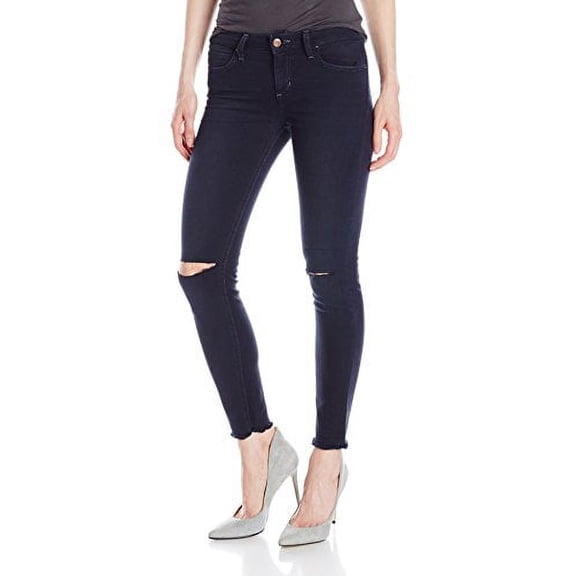 Joe's Jeans Women's Collector's Edition Finn Skinny Ankle Jean in Distressed Colors, Navy, 30