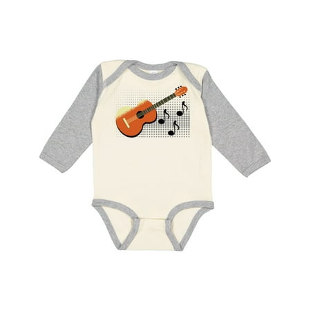 

Inktastic Guitar Player Music Gift Boys or Girls Long Sleeve Baby Bodysuit