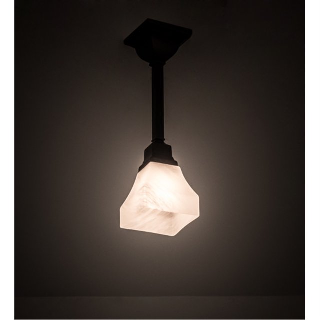 COLGANTE 1LT DE ALABASTRO BLANCO BUNGALOW DE 5" DE ANCHO MEYDA 192961