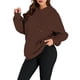 thumbnail image 2 of Sudaderas con Capucha Extragrandes para Mujer, Sudaderas de Forro , Suéteres de Moda para Otoño e Invierno Marrón Oscuro L, 2 of 9