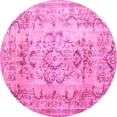 thumbnail image 1 of Ahgly Company Indoor Round Persian Pink Traditional Area Rugs, 6' Round, 1 of 4