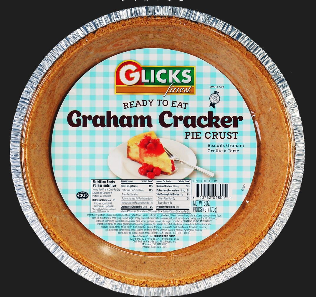 Glicks Graham Cracker Pie Crust, 6oz