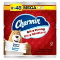 thumbnail image 3 of Charmin Toilet Paper Ultra Strong, 12 Mega Rolls (48 Regular Rolls Equivalent), 2-ply Bathroom Tissue, 3 of 23