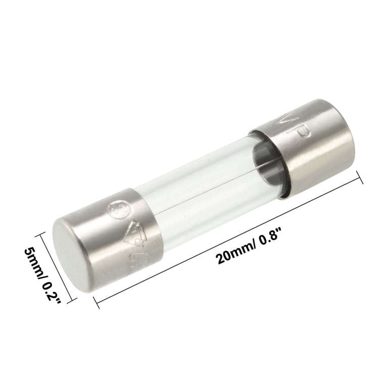 Witonics 2A 250V Slow-Blow Glass Fuses 5x20mm (Pack of 5