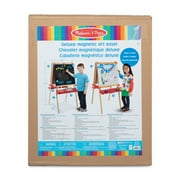 Melissa & Doug Deluxe Magnetic Standing Art Easel With Chalkboard, Dry-Erase Board, and 39 Letter and Number Magnets - FSC Certified