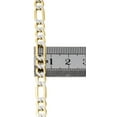 thumbnail image 4 of Mens Real 10K Yellow Gold Diamond Cut Figaro Chain 6.50mm Necklace 28 Inch, 4 of 6