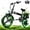 A6-Black Knight Edition, variant on XKJ Electric Bike for Adults, Ebike, Electric Bicycle with 48V 12AH Battery,14" Folding Ebike for Teens, 21MPH,20+ Miles(MAX),500W Motor,Multi-Shock Absorption,Mini E Bikes with Baskets,UL2849