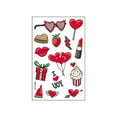 thumbnail image 1 of EGNMCR Wall Stickers, Cute Stickers Crystal Sticker Couple Confession Proposal Face Arm Sticker Tattoo Sticker, 1 of 1