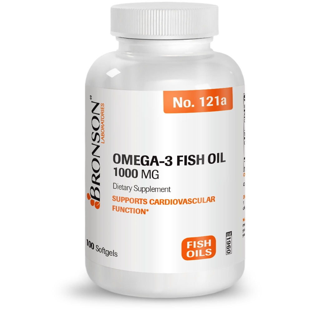 Bronson Omega-3 Fish Oil 1000 mg, 100 Softgels