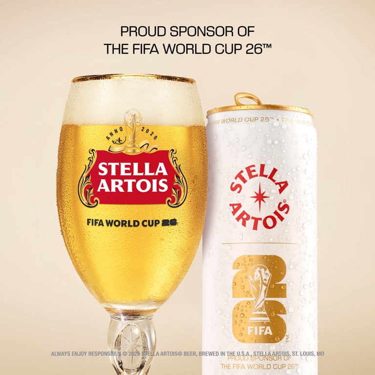 Stella Artois Premium Belgian Style Lager Beer, 25 fl oz Aluminum