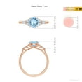 thumbnail image 5 of ANGARA Natural Round 1.12 ct Aquamarine Engagement Ring with Diamonds in 14K Rose Gold for Women (Size-7mm) | March Birthstone, Anniversary, Jewelry Gift for Women | Natural Aquamarine Ring, 5 of 9