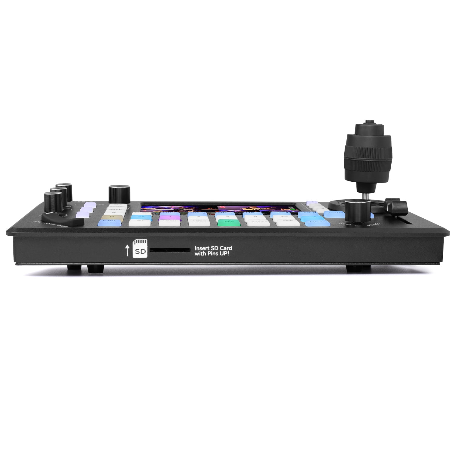 FoMaKo 4k HDMI Multi-Camera Video Mixer Switcher, Integrated Professional 4D Joystick PTZ Camera Controller, 5.5" FHD Screen, XLR Audio and USB/SD Recording,4K 60FPS Input, 1080p 60FPS Output,KC800