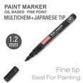 thumbnail image 2 of ZEYAR Permanent Oil-Based Paint Markers, Expert of Rock Painting, Fine Point, 8 Black Color. Permanent Ink & Waterproof, Works on Rock, Wood, Glass, Metal, Ceramic and more (8 Black), 2 of 4