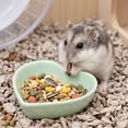 thumbnail image 5 of Anti-Tip Heart Shape Ceramic Pet Feeder Dish, Small Animal Food Water Bowl for Hamster, Guinea Pig, Chinchilla, Ideal Cage Accessory for Daily Feeding and Habitat Decoration, 5 of 6
