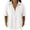 *White, variant on VBVC Women's Cotton-Linen Half-Zip Collared Shirt,Ladies Short Sleeve Pocketed Casual Blouse,Loose Fit Lightweight Summer Top for Women,Black,S-2XL
