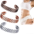 thumbnail image 1 of Juego de 3 pulseras magnéticas para mujeres y hombres - Pulseras ajustables de cobre con imanes - Regalos de joyería para terapia de campo magnético (18, 1 of 4