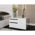 thumbnail image 4 of Casabianca Home Carter Left Nightstand In White High Gloss With Black Handles, 4 of 5